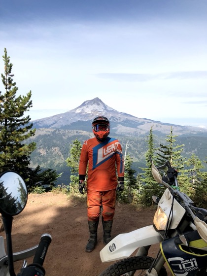 Mt Hood viewed from a dual-sport ride