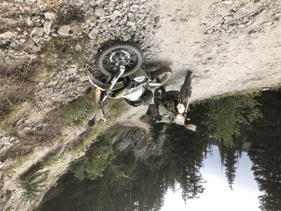 The 2016 Husqvarna 701 Enduro parked on a trail