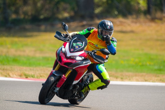 Jonathan on the Multistrada marshaling a 2Fast track day at The Ridge