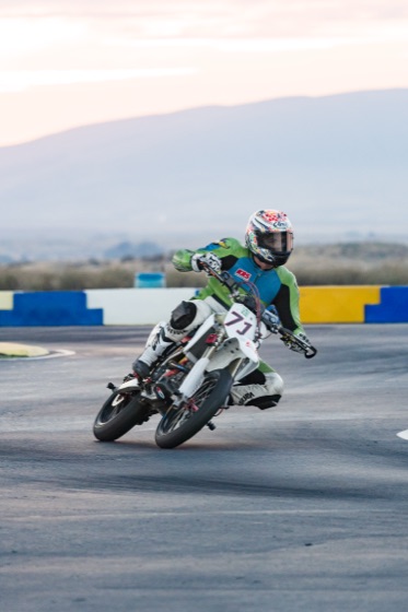 John Gessner on the #711 through a corner in the evening light (photo 50 of 117)
