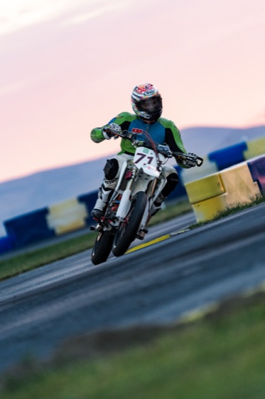John Gessner on the #711 with the front wheel light at dusk (photo 63 of 117)