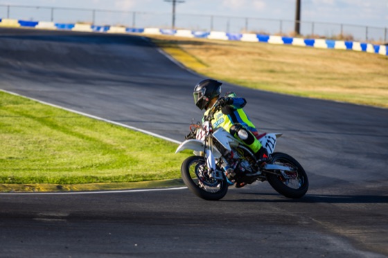 Jonathan Spiva (#711) riding the Honda CRF150R in the Mini GP heat on Saturday at Tri-City Kart Club (photo 3 of 22)