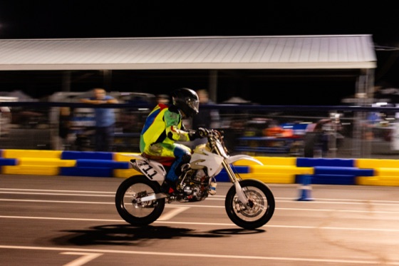 Jonathan Spiva (#711) riding the Honda CRF150R in the Mini GP main on Saturday at Tri-City Kart Club (photo 7 of 22)