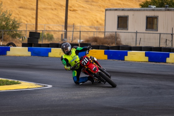 Jonathan Spiva (#711) riding the Ducati Desmo450 in the Asphalt Expert heat on Sunday at Tri-City Kart Club (photo 13 of 22)
