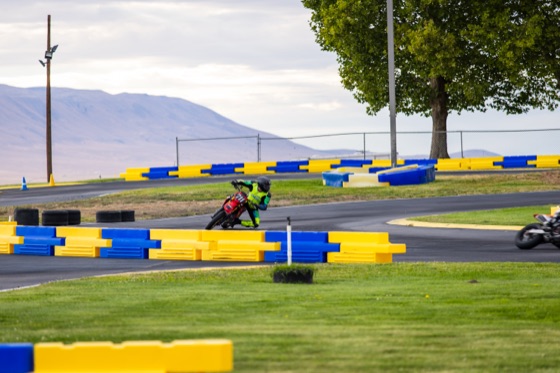 Jonathan Spiva (#711) riding the Ducati Desmo450 in the Asphalt Expert heat on Sunday at Tri-City Kart Club (photo 14 of 22)
