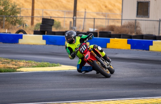 Jonathan Spiva (#711) riding the Ducati Desmo450 in the Asphalt Expert heat on Sunday at Tri-City Kart Club (photo 15 of 22)