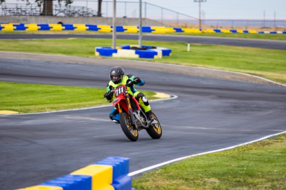 Jonathan Spiva (#711) riding the Ducati Desmo450 in the Asphalt Expert heat on Sunday at Tri-City Kart Club (photo 16 of 22)
