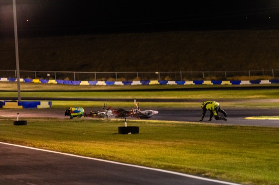 Two bikes down on the track at Tri-City Kart Club, frame 4 of 4 of the incident that ended Jonathan Spiva's night (photo 22 of 22)