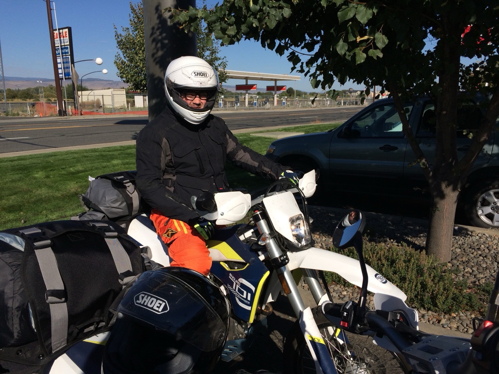 The 2016 Husqvarna 701 Enduro out on a dual-sport ride