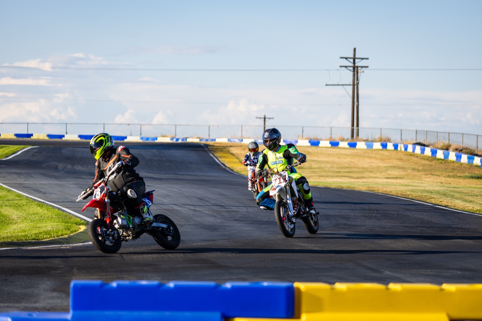 Jonathan Spiva (#711) riding the Honda CRF150R in the Mini GP heat on Saturday at Tri-City Kart Club (photo 2 of 22)