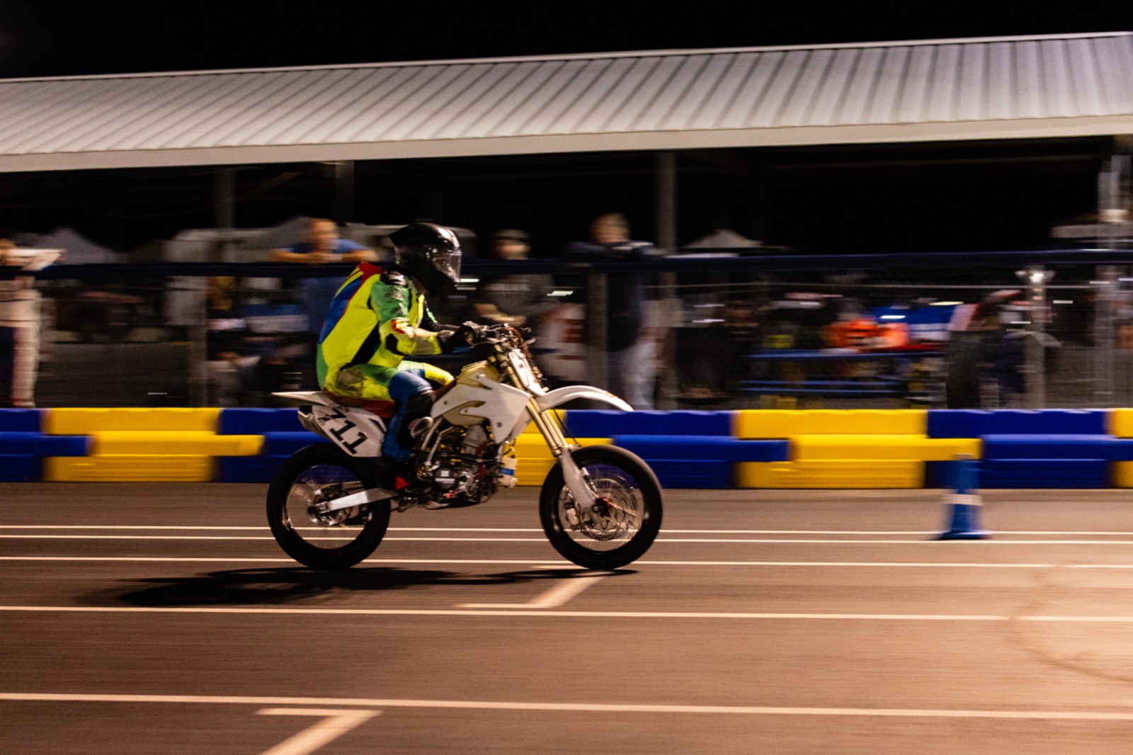 Jonathan Spiva (#711) riding the Honda CRF150R in the Mini GP main on Saturday at Tri-City Kart Club (photo 6 of 22)
