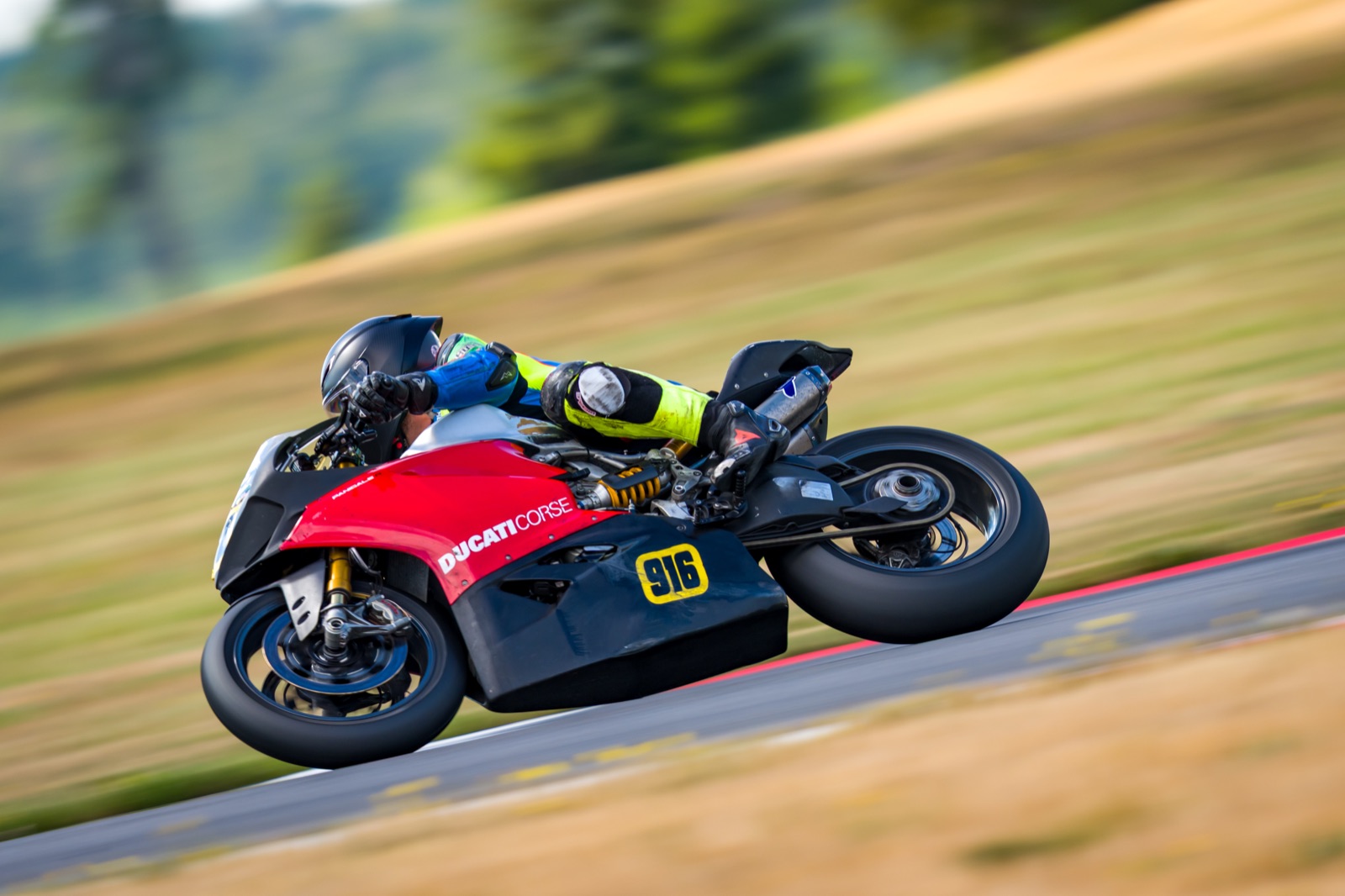 Jonathan Spiva (#916) racing the Ducati Panigale R at The Ridge Motorsports Park on Sunday (photo 47 of 69)